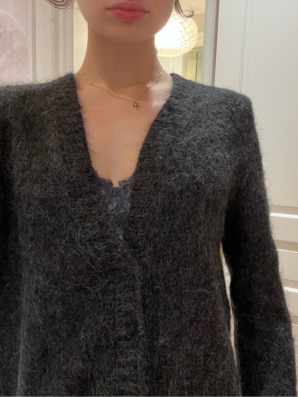 Dries Van Noten Alpaca & Merino Wool Cardigan with Button Closure